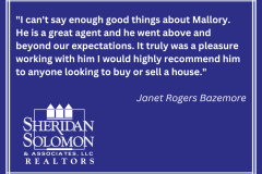 "With his ability, knowledge, and advice, Mallory Jones is by far the BEST professional real estate agent in the Middle Georgia area and beyond." Perry Rogers - 10
