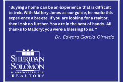 "With his ability, knowledge, and advice, Mallory Jones is by far the BEST professional real estate agent in the Middle Georgia area and beyond." Perry Rogers - 18